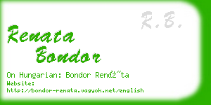 renata bondor business card